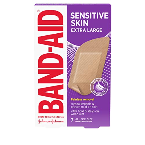 Band Aid Sensitive Skin Extra Large; 7 Count; 3 Per Box; 8 Per Case - High Mart Wholesale
