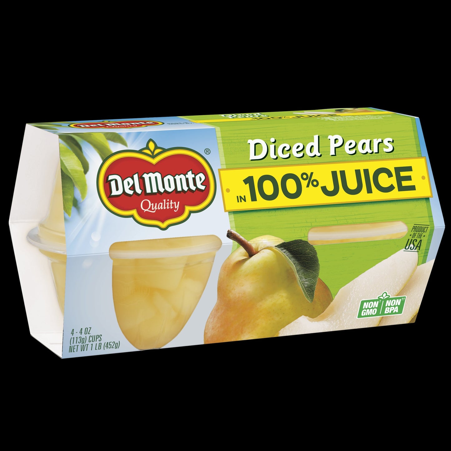 Del Monte In 100% Juice Diced Pear; 16 Ounces; 6 Per Case