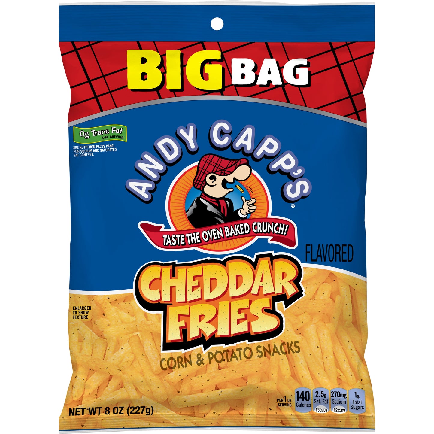 Andy Capp Andy Capp Cheddar Fries Unpriced Display Ready; 8 Ounces; 8 Per Case