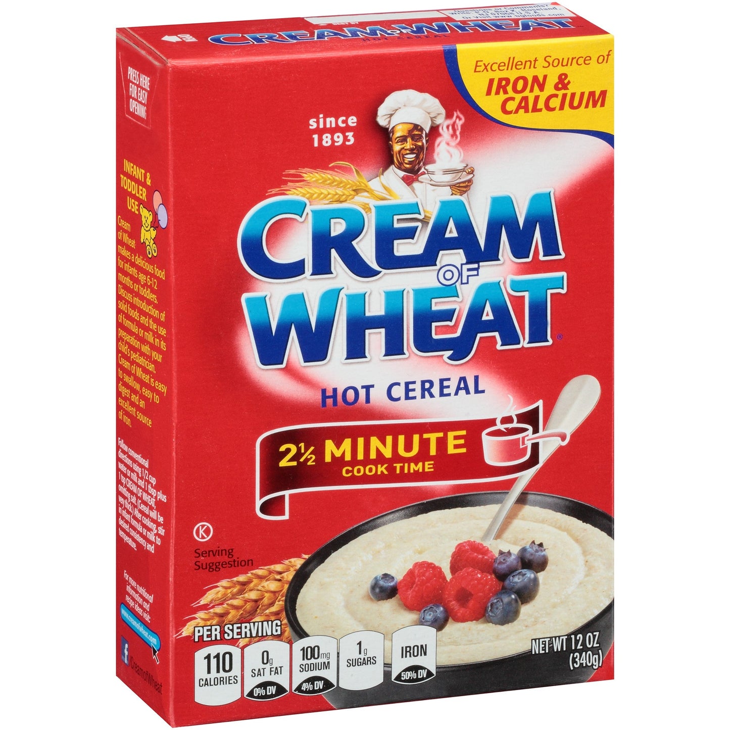 Cream Of Wheat Cereal Cook On Stove 2.5 Inch Minute; 12 Ounce; 24 Per Case