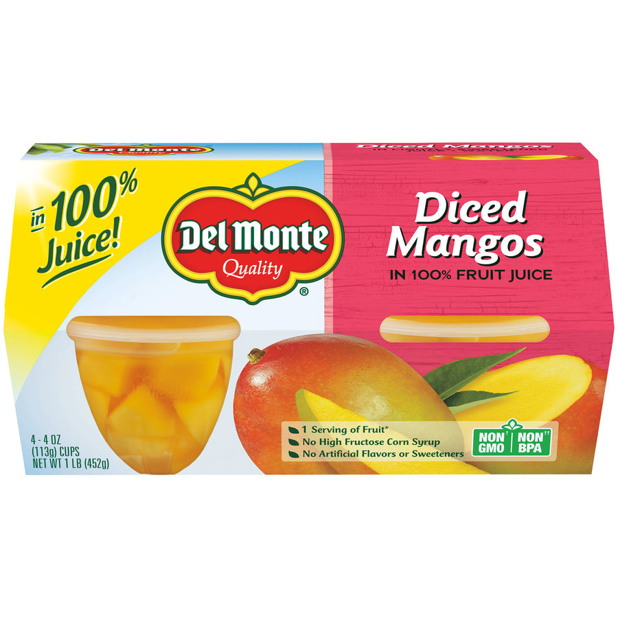 Del Monte Mango Light Syrup; 4 Ounce; 6 Per Case