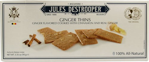 Jules Destrooper Ginger Thins; 3.4 Ounces; 12 Per Case - High Mart Wholesale