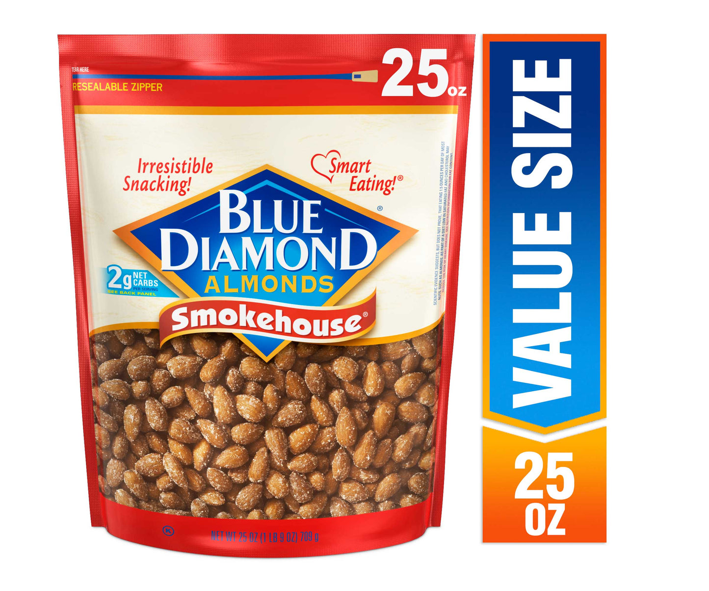Blue Diamond Smokehouse Almonds; 25 Ounces; 6 Per Case - High Mart Wholesale
