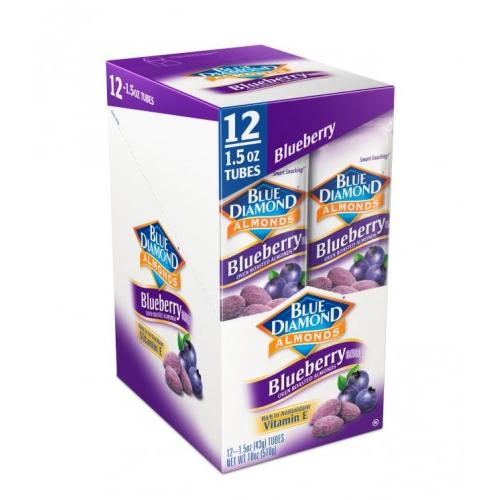 Blue Diamond Almonds Oven Roasted Blueberry Almonds; 1.5 Ounces; 12 Per Box; 12 Per Case - High Mart Wholesale