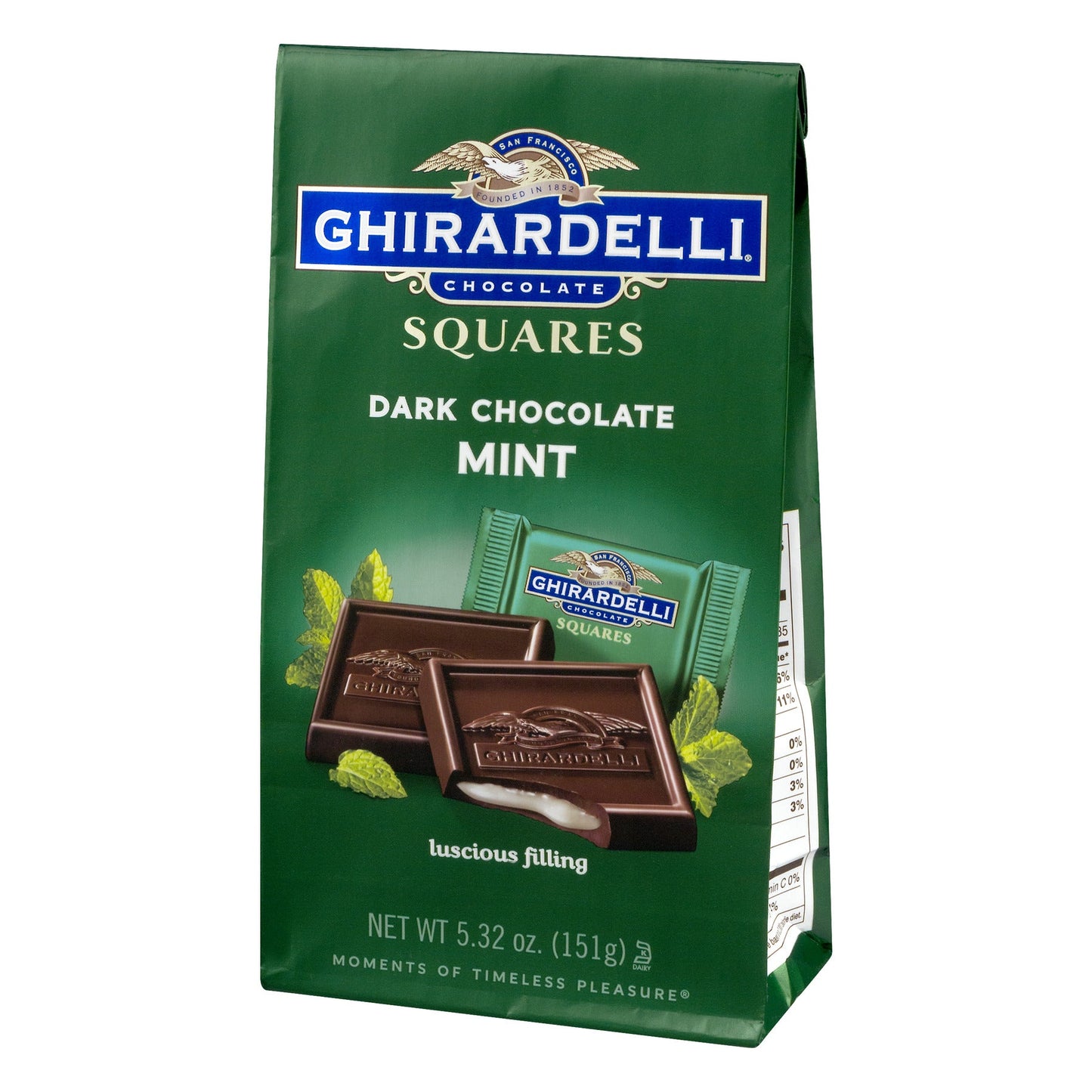 Ghirardelli Dark Chocolate Mint Square; 5.32 Ounces; 6 Per Case - High Mart Wholesale