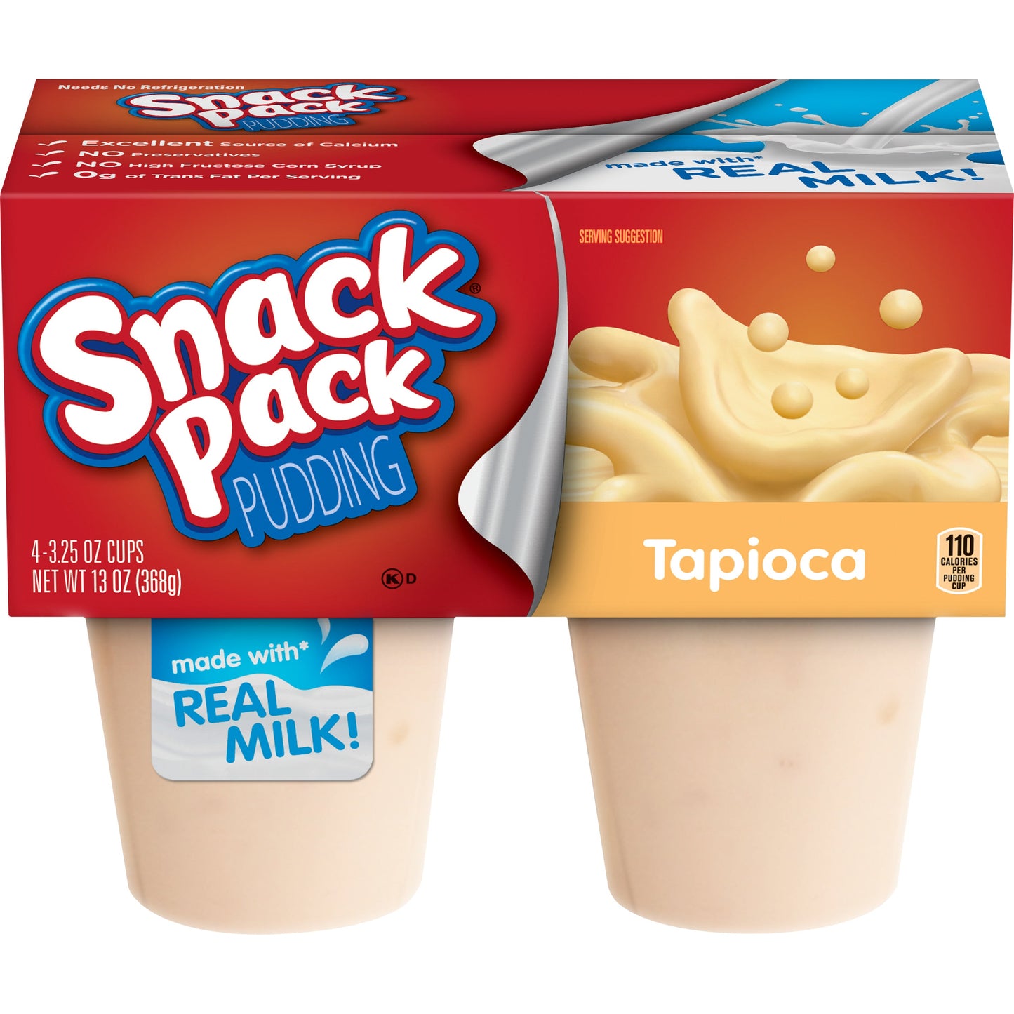Snack Pack Pudding Tapioca; 3.25 Ounce; 12 Per Case