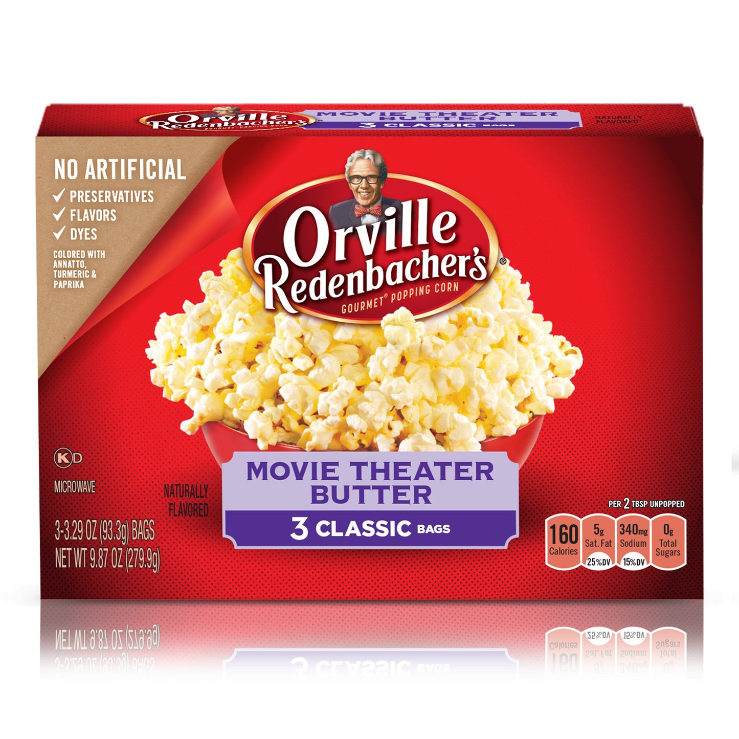 Orville Redenbachers Movie Theater Butter Popcorn; 9.87 Ounces; 12 Per Case