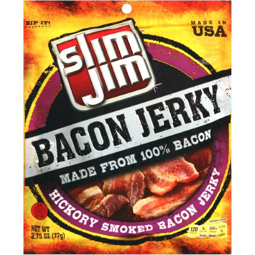 Slim Jim Smoked Bacon Jerky; 2.75 Ounces; 8 Per Case