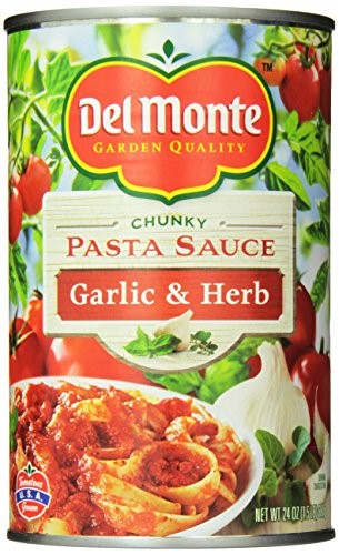 Del Monte Pasta Sauce Garlic & Herb; 24 Ounces; 12 Per Case