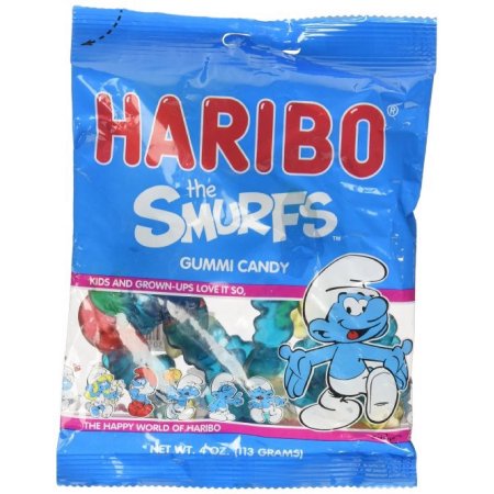 Haribo Confectionery Smurfs Gummi Candy; 4 Ounce; 12 Per Case - High Mart Wholesale