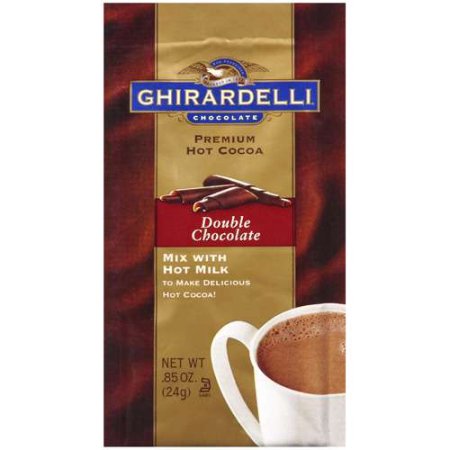 Ghirardelli Double Chocolate Hot Chocolate Packet; 0.85 Ounces; 23 Per Case - High Mart Wholesale
