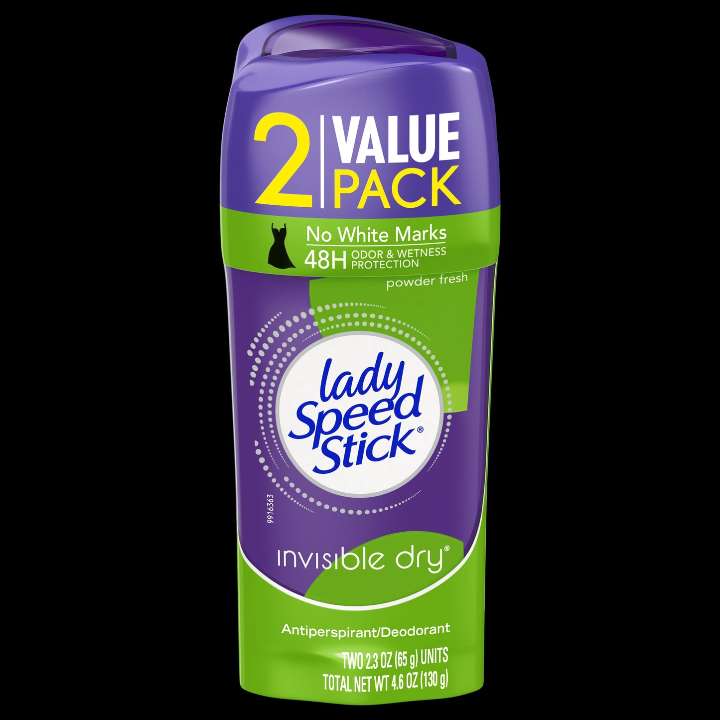 Lady Speed Stick Deodorant Invisible Powder Fresh; 4.6 Ounces; 3 Per Box; 2 Per Case