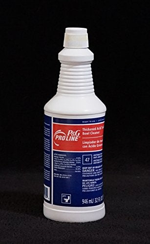 Pgproline Professional Toilet Bowl Cleaner Thickened Acid Ready-To-Use Squeeze Bottle; 32 Ounce; 12 Per Case