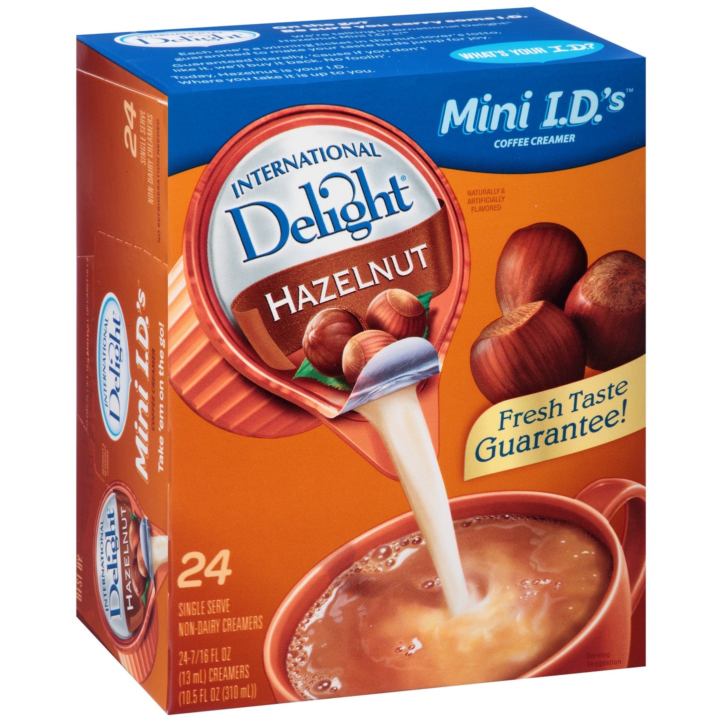 International Delight Hazelnut Creamer Single Serve; 10.5 Fluid Ounce; 6 Per Case