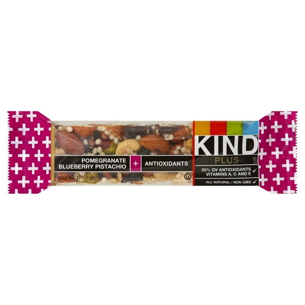 Kind Healthy Snacks Bar Pomegranate Blueberry Pistachio Bar 1.4 Ounces - 12 Per Pack - 6 Packs Per Case; 1.4 Ounce; 12 Per Box; 6 Per Case - High Mart Wholesale