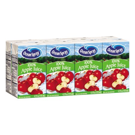 Ocean Spray 100% Apple Juice; 4.2 Fluid Ounces; 40 Per Case