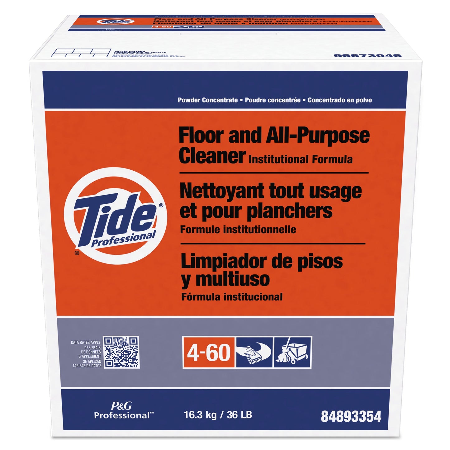 Tide Professional Floor And All-Purpose Cleaner Institutional Formula Concentrate Powder; 36 Pound; 1 Per Case