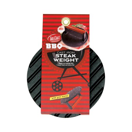 Tablecraft Steak Weight Round 7 Inch Cast Iron; 4 Each; 1 Per Case - High Mart Wholesale