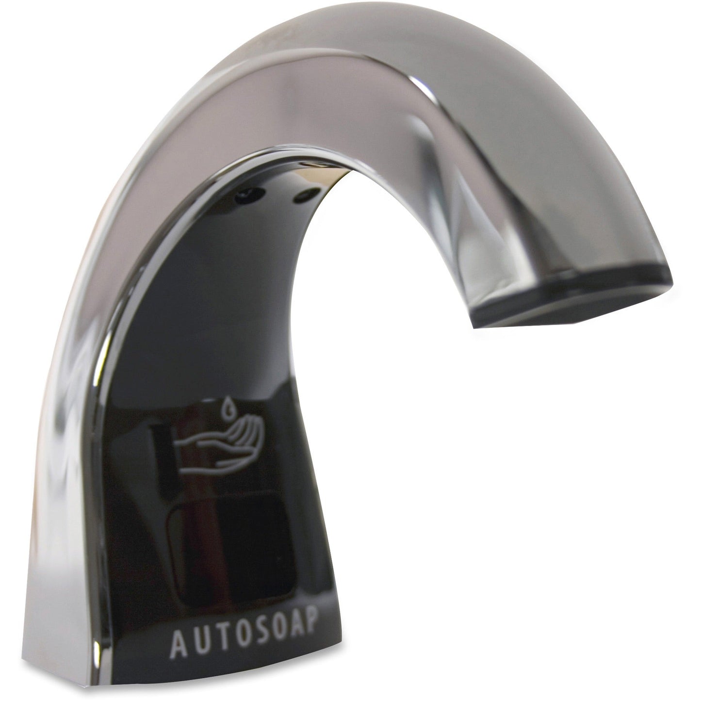 Rubbermaid Commercial Products One Shot Soap Dispenser Black/Chrome; 1 Count; 4 Per Case - High Mart Wholesale