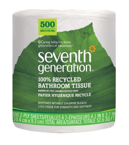 Seventh Generation Bathroom Tissue 500 Sheets; 500 Count; 60 Per Case - High Mart Wholesale