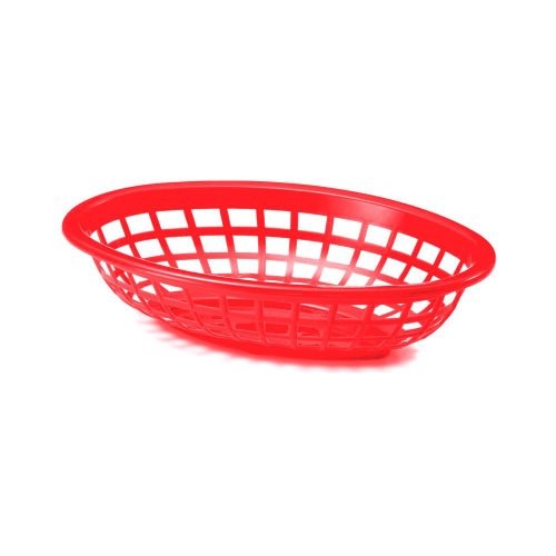 Tablecraft 8.5 Inch X 5.5 Inch X 2 Inch Black Oval Basket; 36 Each; 1 Per Case - High Mart Wholesale