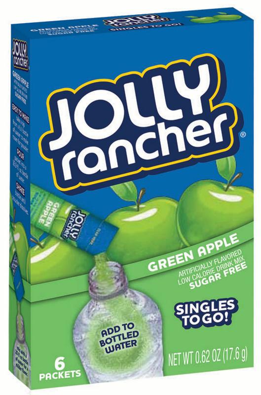Jolly Rancher Green Apple Low Calorie Drink Mix Singles To Go; 6 Count; 12 Per Case - High Mart Wholesale