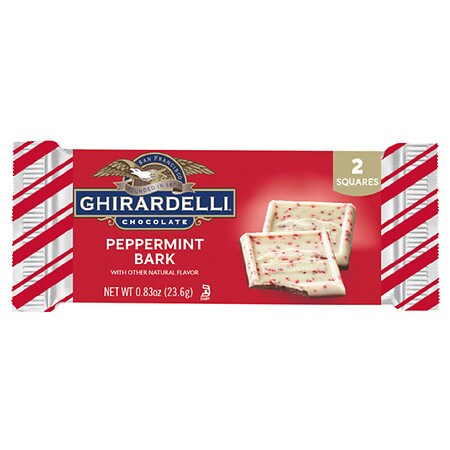 Ghirardelli Christmas Peppermint Bark; 0.83 Ounces; 18 Per Box; 2 Per Case - High Mart Wholesale