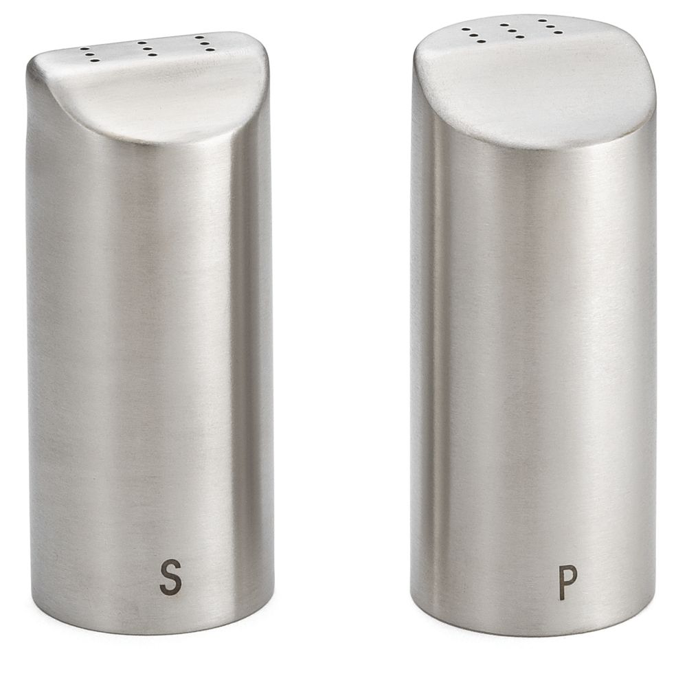 Tablecraft 2 Ounce Stainless Steel Marina Salt & Pepper Set; 1 Set; 6 Per Case - High Mart Wholesale