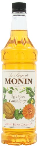 Monin Rock Melon Cantaloupe Syrup; 1 Liter; 4 Per Case - High Mart Wholesale