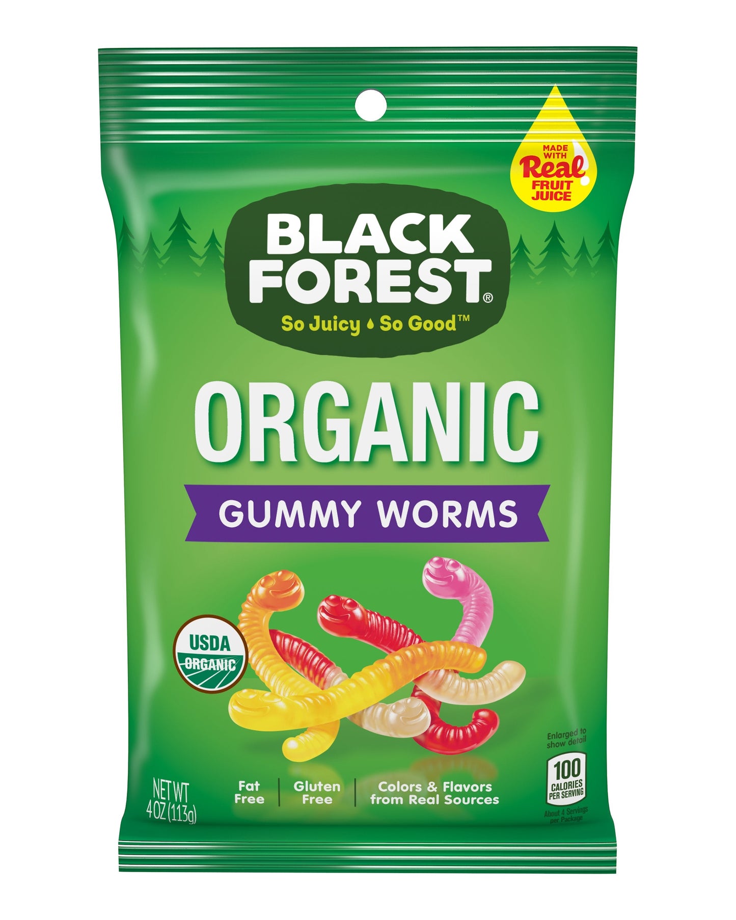 Black Forest Organic Gummy Worms; 4 Ounces; 12 Per Case - High Mart Wholesale