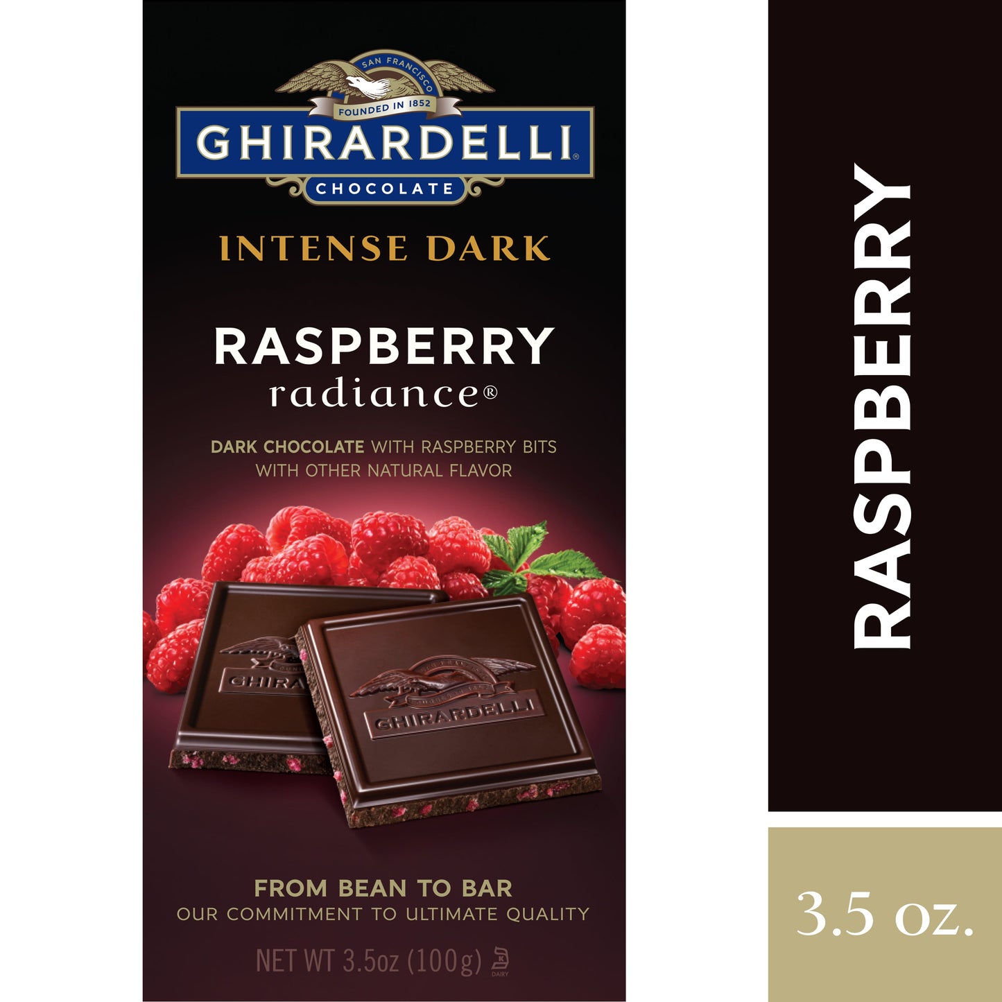 Ghirardelli Raspberry Radiance Dark Bar; 3.5 Ounces; 12 Per Case - High Mart Wholesale