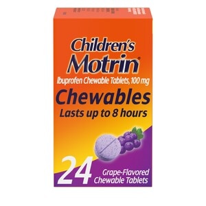 Motrin Children's Chewable Tablet; 24 Count; 3 Per Box; 8 Per Case