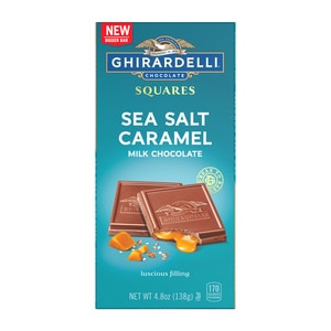 Ghirardelli Milk Chocolate Sea Salt Caramel Squares Bar; 4.8 Ounces; 10 Per Case - High Mart Wholesale