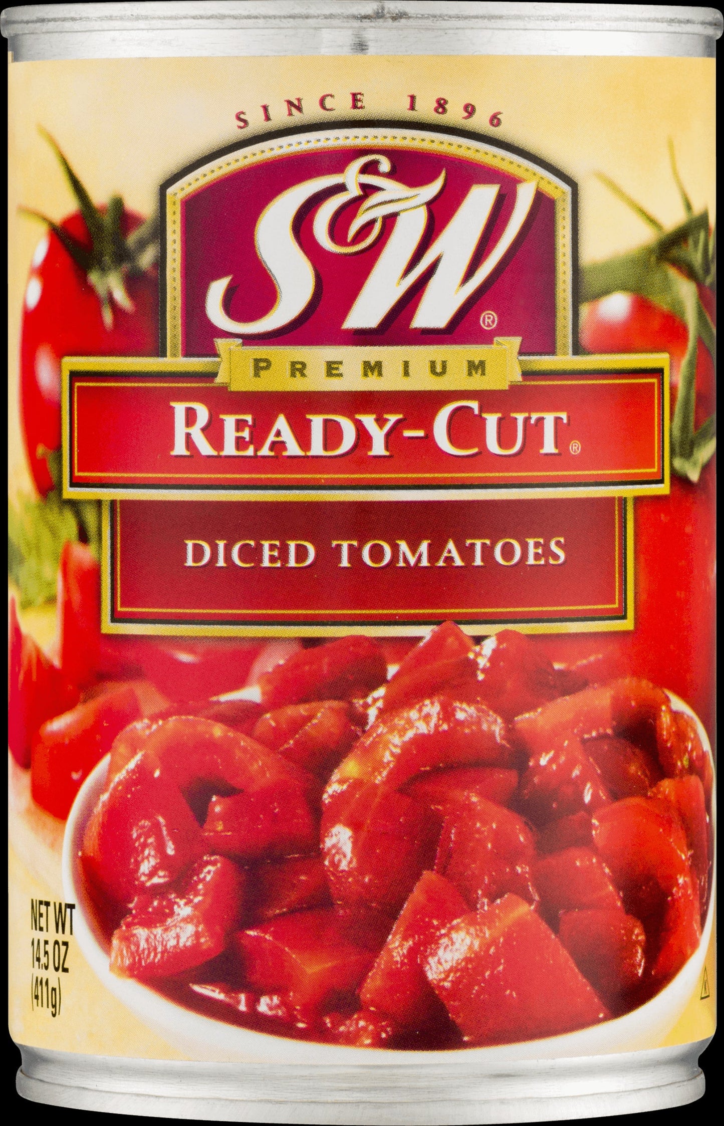 S&W Premium Diced Tomato California Soak & Wash Premium; 14.5 Ounces; 12 Per Case