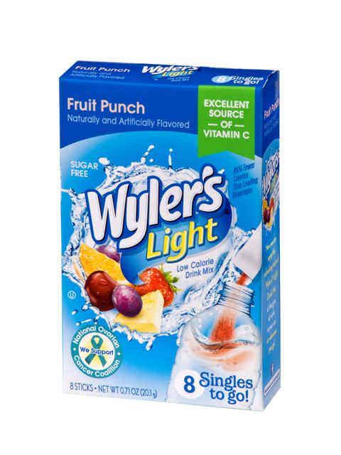 Wylers Light Fruit Punch Drink Mix Singles To Go; 8 Count; 12 Per Case - High Mart Wholesale