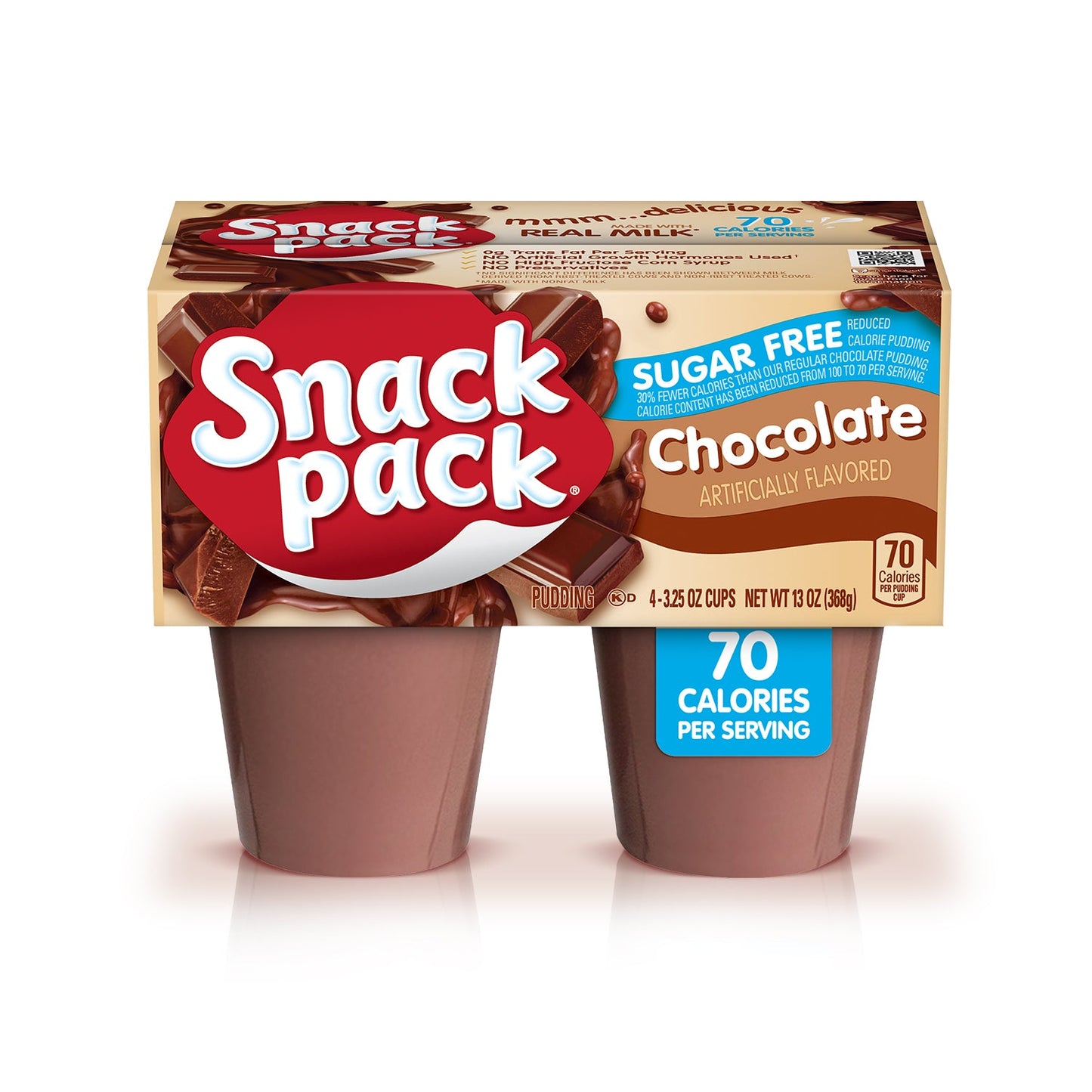 Snack Pack Pudding Sugar Free Chocolate; 3.25 Ounce; 12 Per Case