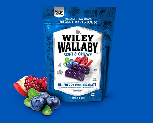 Wiley Wallaby Blueberry Pomegranate Licorice; 4 Ounce; 12 Per Case
