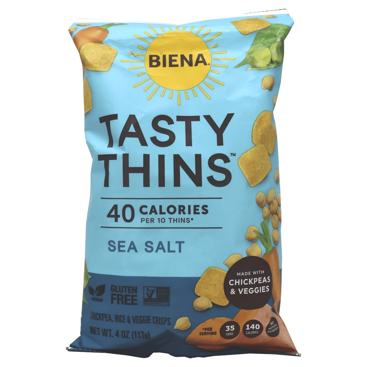 Biena Snacks Sea Salt Tasty Thins 4 Oz; 4 Ounce; 12 Per Case - High Mart Wholesale