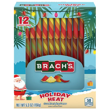 Brach's Holiday Heat Candy Canes; 5.3 Ounces; 12 Per Case - High Mart Wholesale