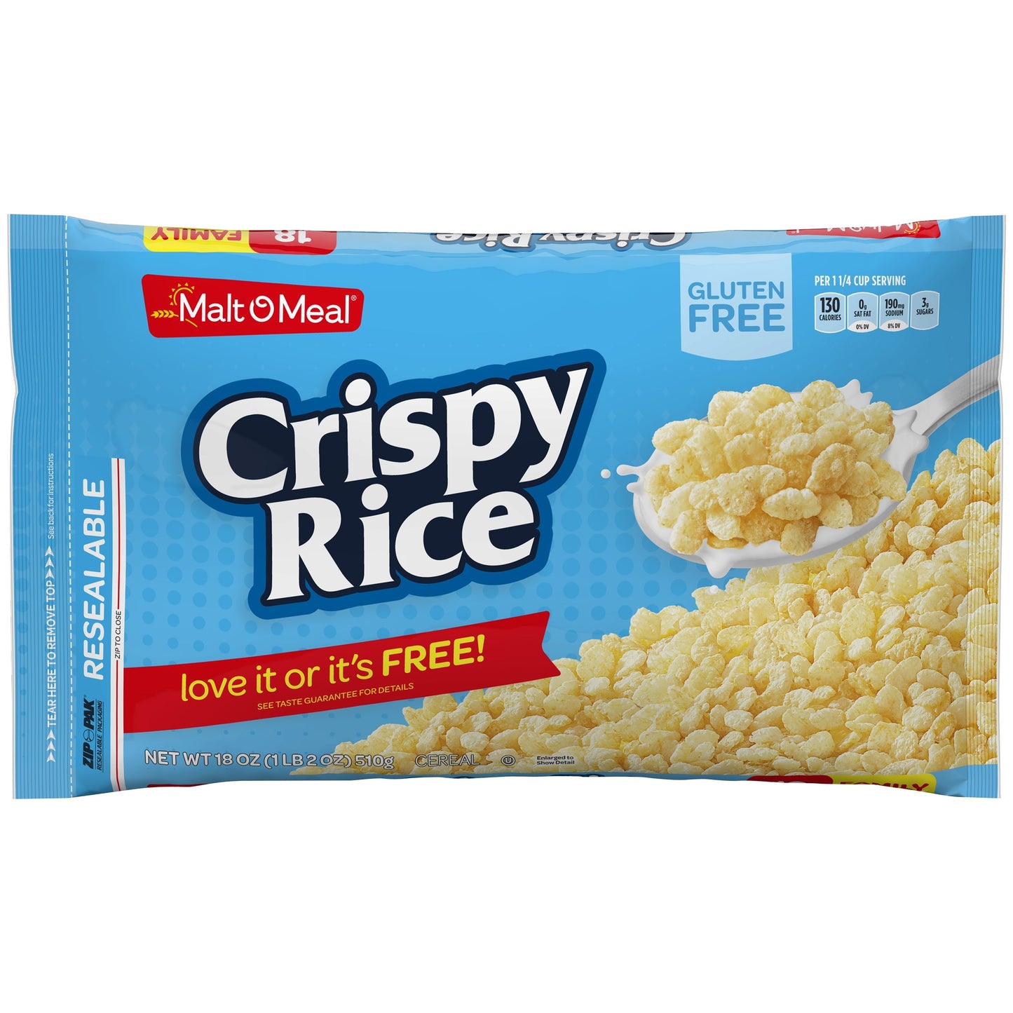 Malt O Meal Cereal Crispy Rice; 18 Ounces; 8 Per Case - High Mart Wholesale