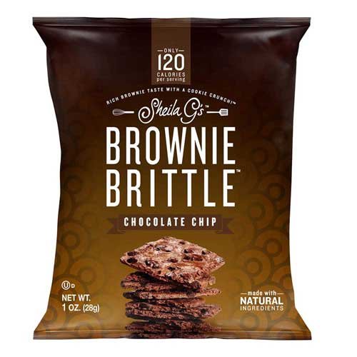 Sheila G's Brownie Brittle Snack Chocolate Chip Brittle; 1 Ounces; 72 Per Case - High Mart Wholesale