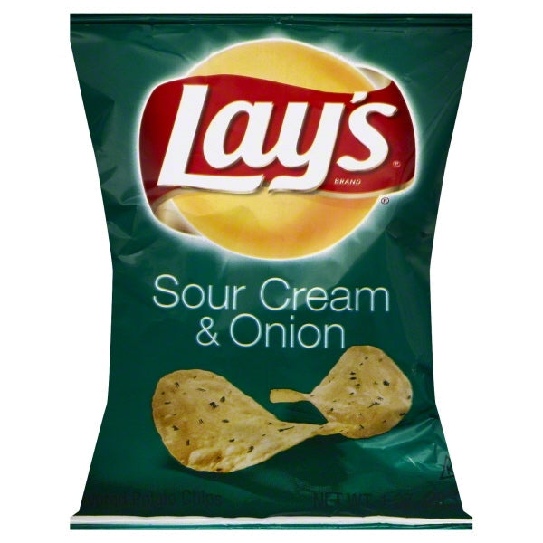 Lay's Sour Cream & Onion Potato Chips; 1 Ounce; 104 Per Case