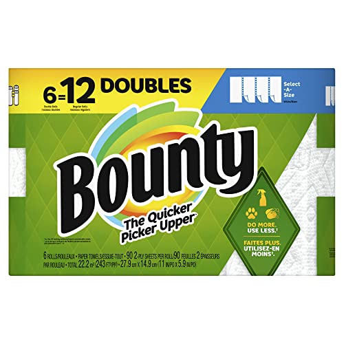 Bounty Base Paper Towel 2 Ply Select-A-Size Roll White; 243 Square Foot; 1 Per Case