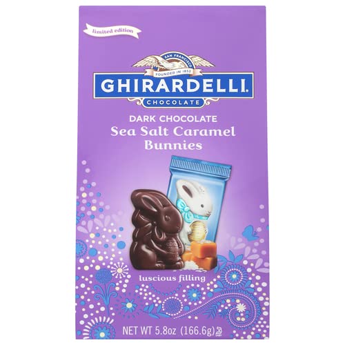 Ghirardelli Dark Chocolate Sea Salt Caramel Bunnies; 5.8 Ounce; 12 Per Case - High Mart Wholesale