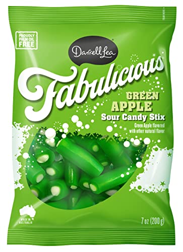 Darrell Lea Fabulicious Green Apple Sour Stix; 7 Ounce; 8 Per Case - High Mart Wholesale