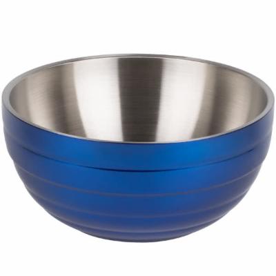 Vollrath Cobalt Blue Round Double Wall Bowl 1.; 6 Each; 1 Per Case