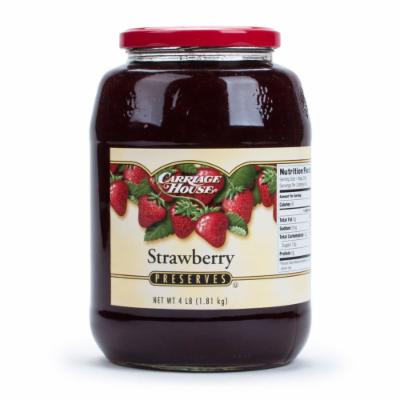 Carriage House Preserves Strawberry Glass; 4 Pounds; 6 Per Case