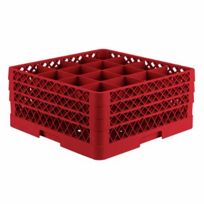 Vollrath 16 Compartment Rack With 3 Extenders Red; 2 Each; 1 Per Case