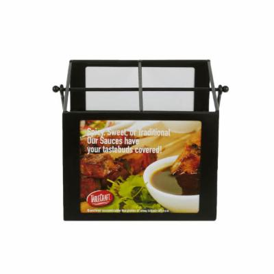 Tablecraft Squeeze Bottle Caddy; Holds 4; Black Powder Coated W/ Handle; 1 Each; 2 Per Box; 6 Per Case - High Mart Wholesale