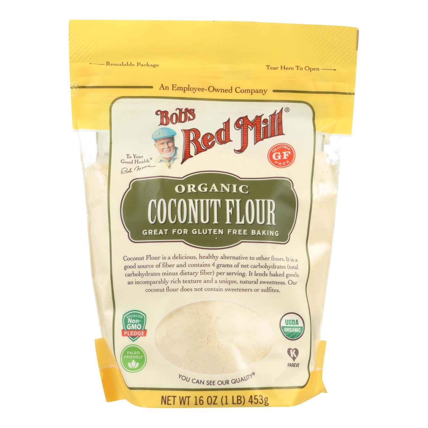 Bob's Red Mill Natural Foods Inc Organic Coconut Flour; 16 Ounces; 4 Per Case